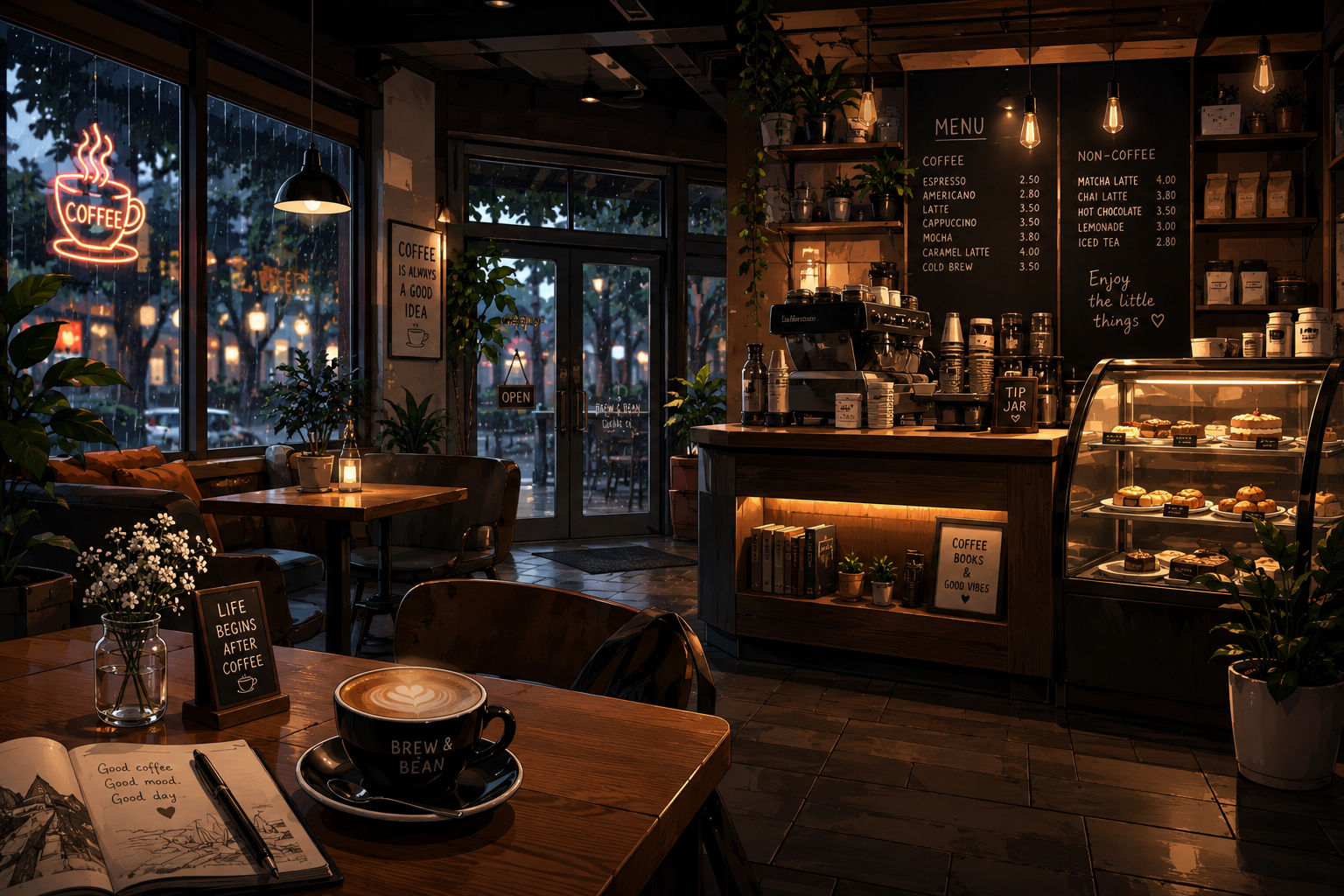 A beautiful café